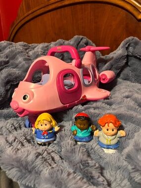 Little people pink plane set